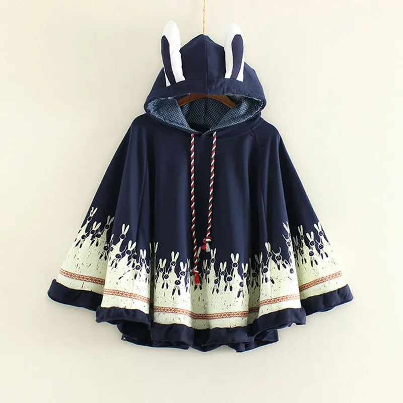 Zephyr | Haschenohren Druck Mantel Sweatshirt