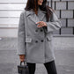 Zephyr | Schicke Winter Gestreifte Reversjacke mit Tasche für Frauen