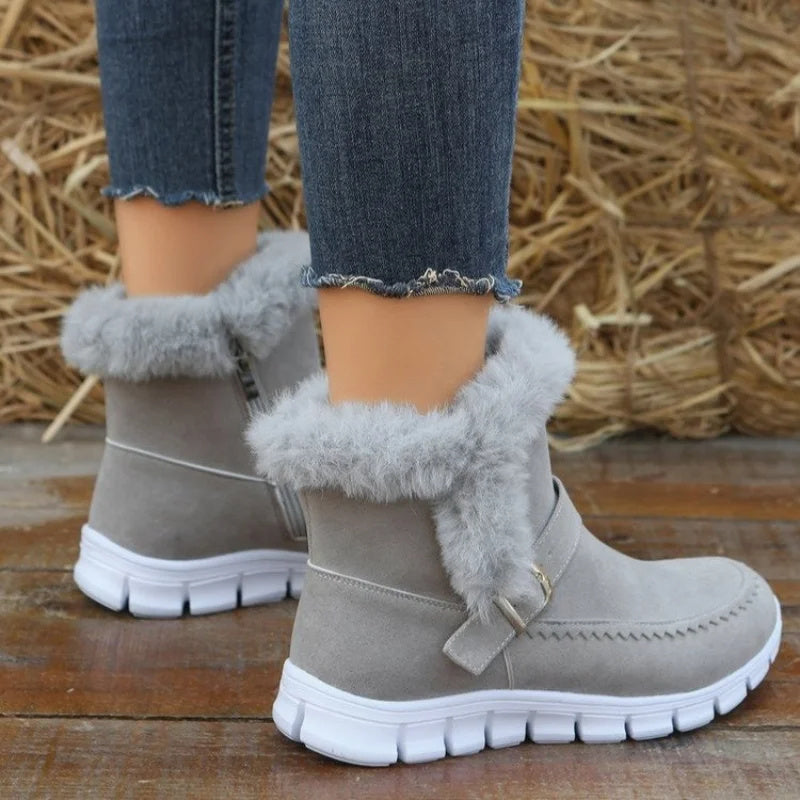 Zephyr | warme Damen Stiefeletten mit weichem Futter, verstellbarem Riemen und rutschfester Sohle