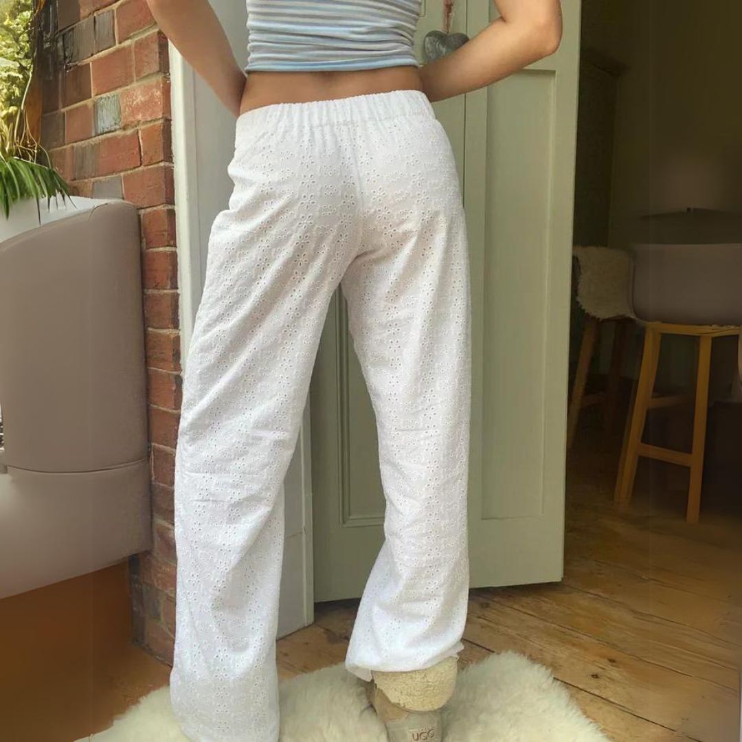 Zephyr | Elegante Hose mit weitem Bein und Spitzenstickerei