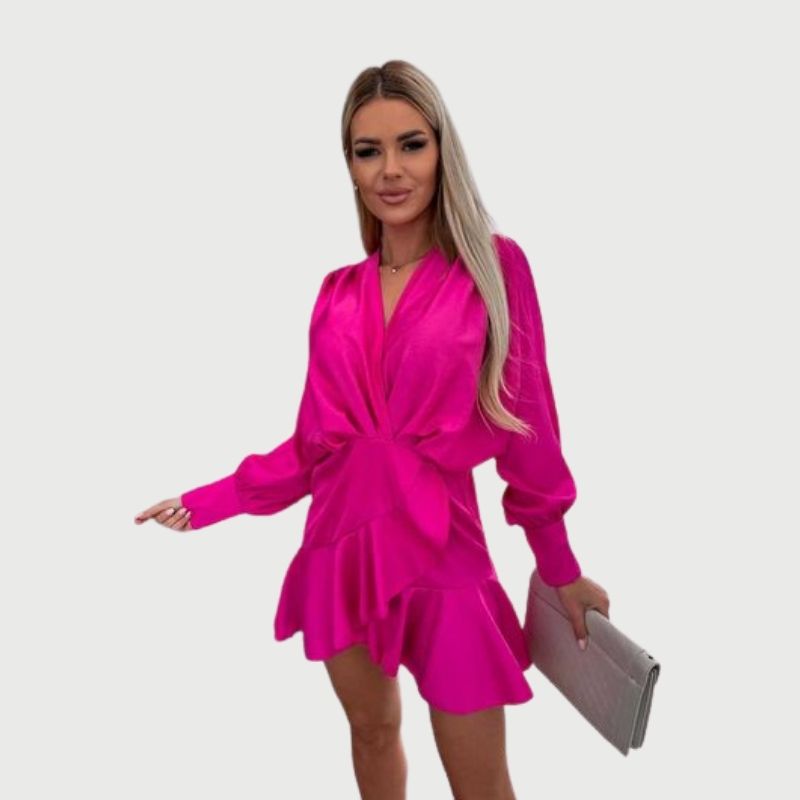 Zephyr | Minikleid mit langen Ärmeln und Rüschen-Saum