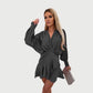 Zephyr | Minikleid mit langen Ärmeln und Rüschen-Saum