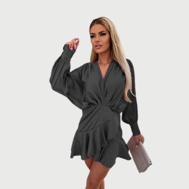 Zephyr | Minikleid mit langen Ärmeln und Rüschen-Saum
