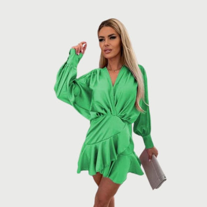 Zephyr | Minikleid mit langen Ärmeln und Rüschen-Saum
