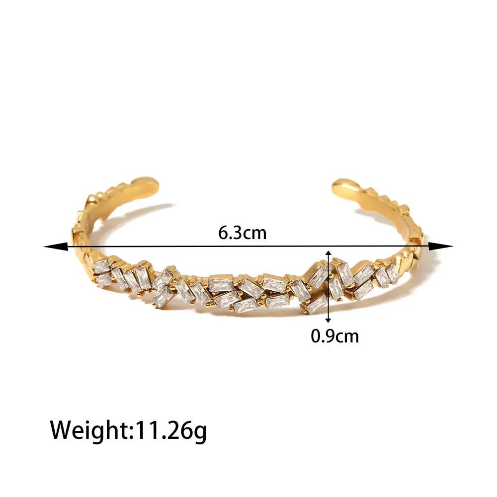 Zephyr | Elegante vergoldete Goldarmband mit Zirkonia