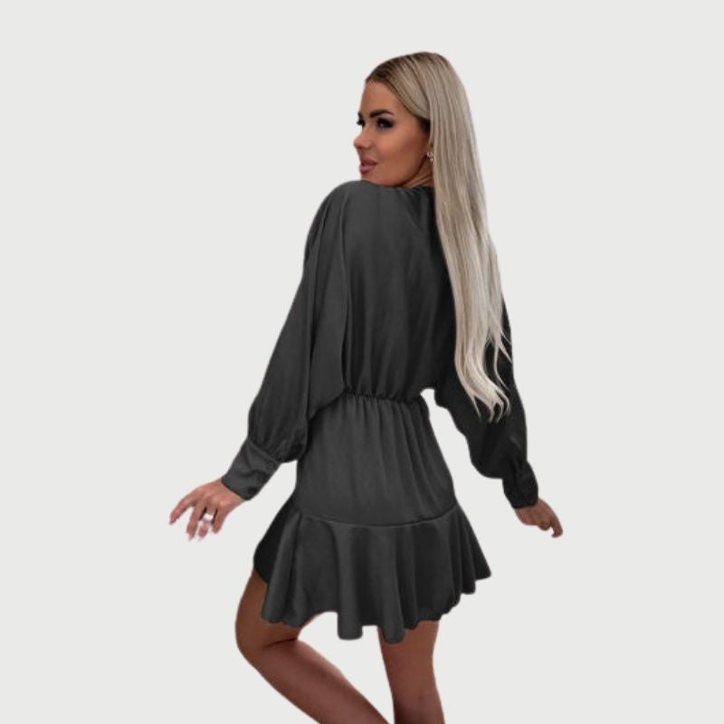 Zephyr | Minikleid mit langen Ärmeln und Rüschen-Saum