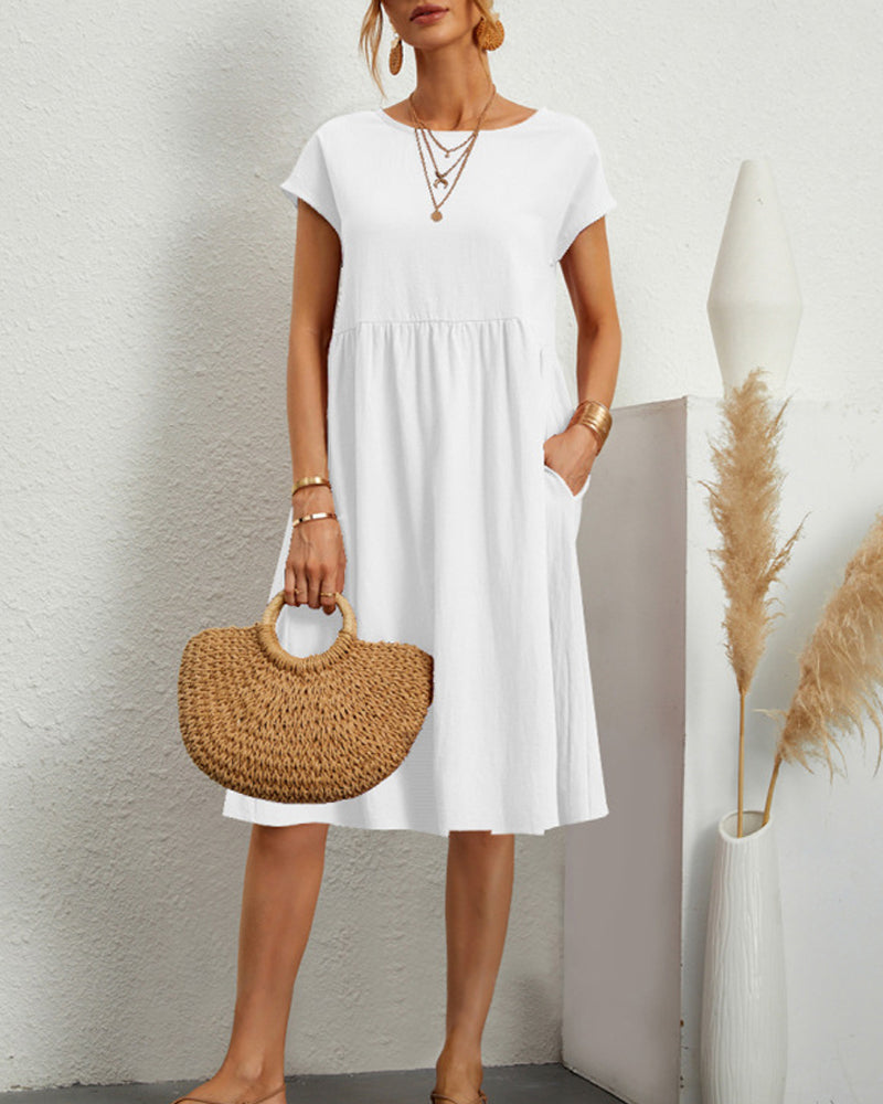 Zephyr | Midi-Dress mit Rundhalsausschnitt und praktischen Taschen