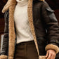 Zephyr | Camel Stilvolle Fliegende Lederjacke Für Männer