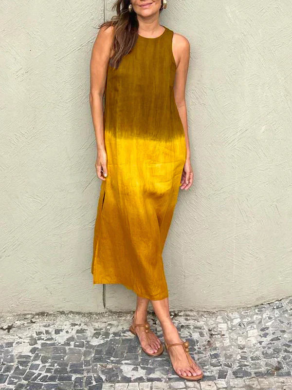 Zephyr | Bequemes langes Kleid in Batik-Optik
