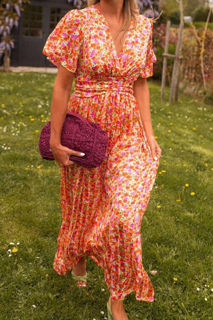 Zephyr| Langes Kleid mit V-Ausschnitt