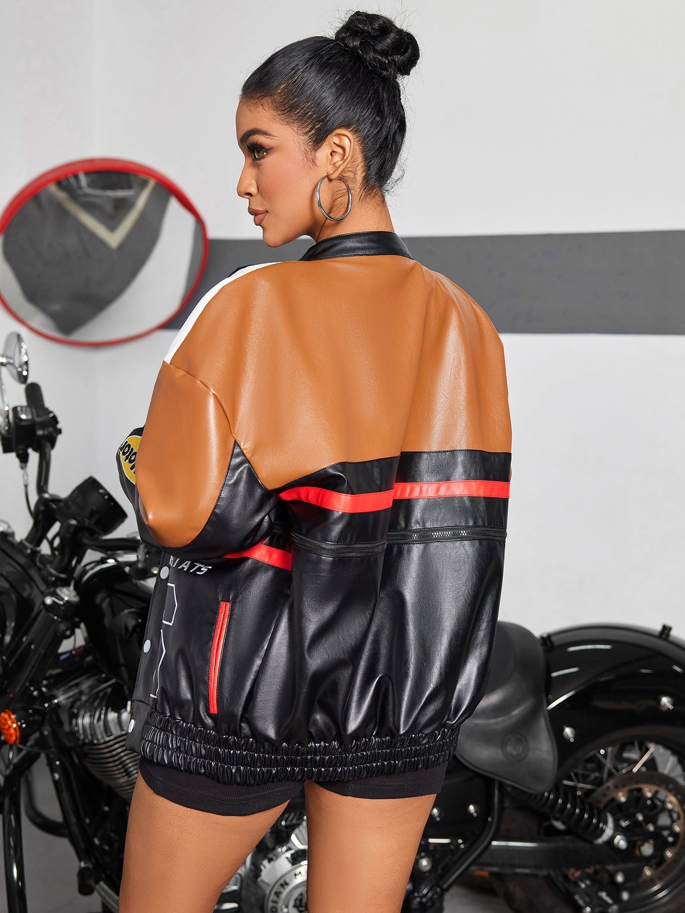 Zephyr | Abnehmbare Leder-Motorrad-Bomberjacke