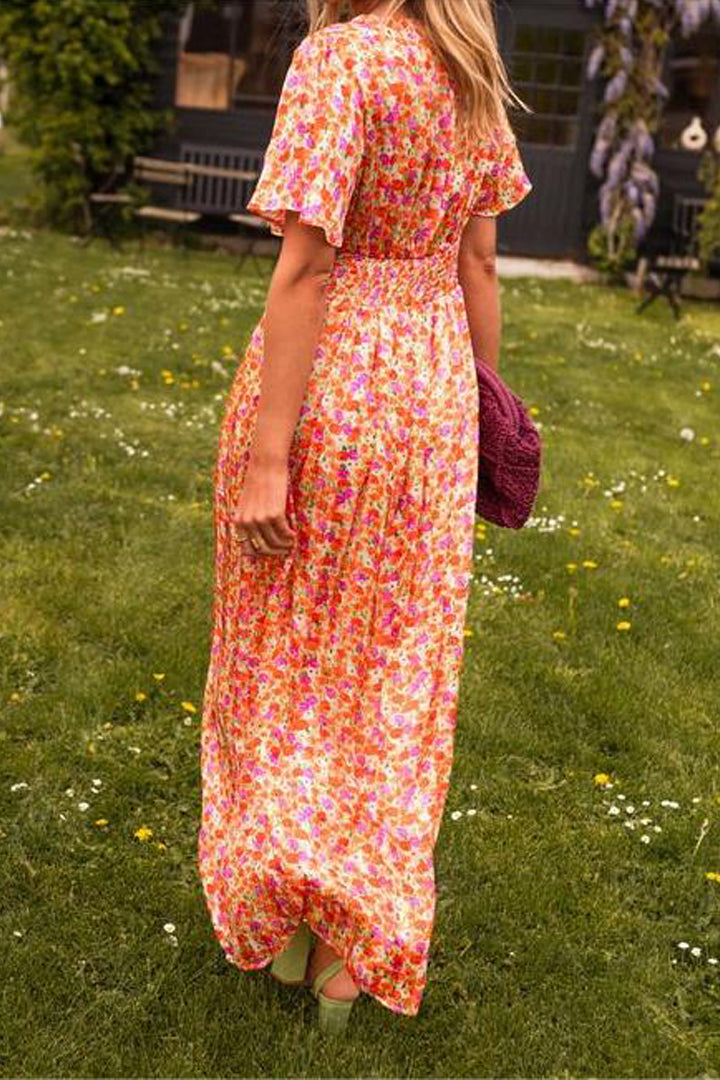Zephyr| Langes Kleid mit V-Ausschnitt
