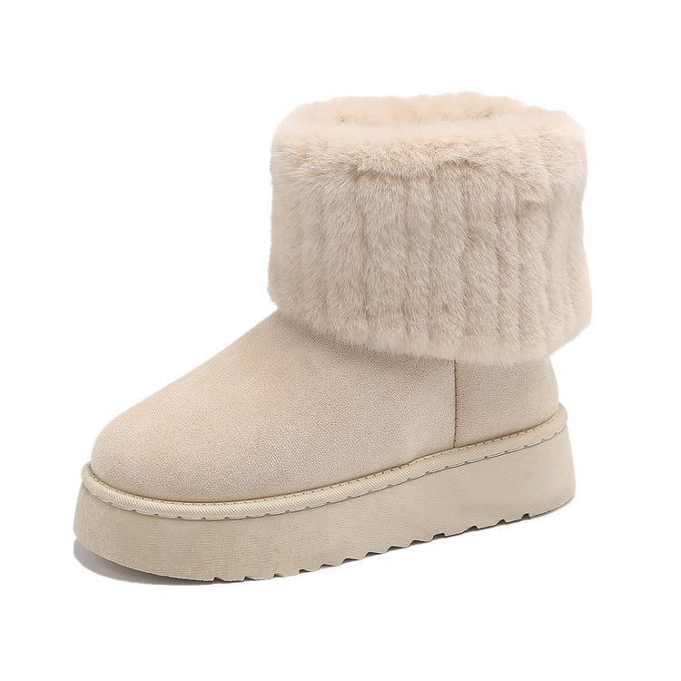 Zephyr | Damen Winter Hausschuhe - Stiefel mit Plüschfutter und robuster Sohle