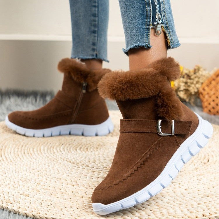 Zephyr | warme Damen Stiefeletten mit weichem Futter, verstellbarem Riemen und rutschfester Sohle