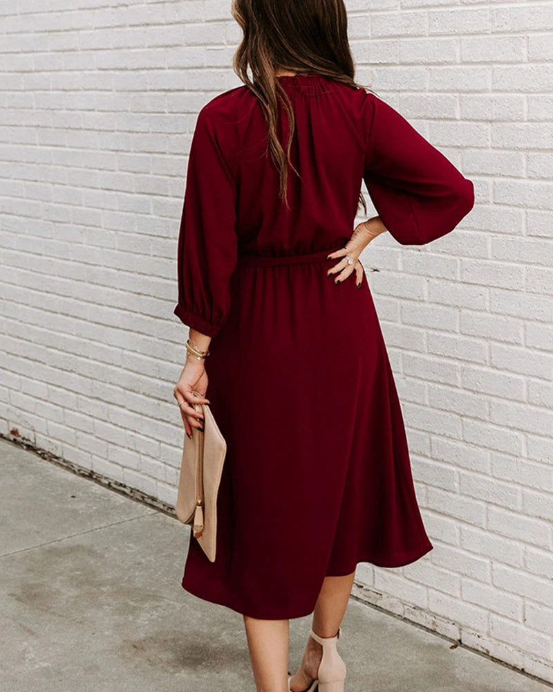 Zephyr | Midi Kleid mit Gürtel