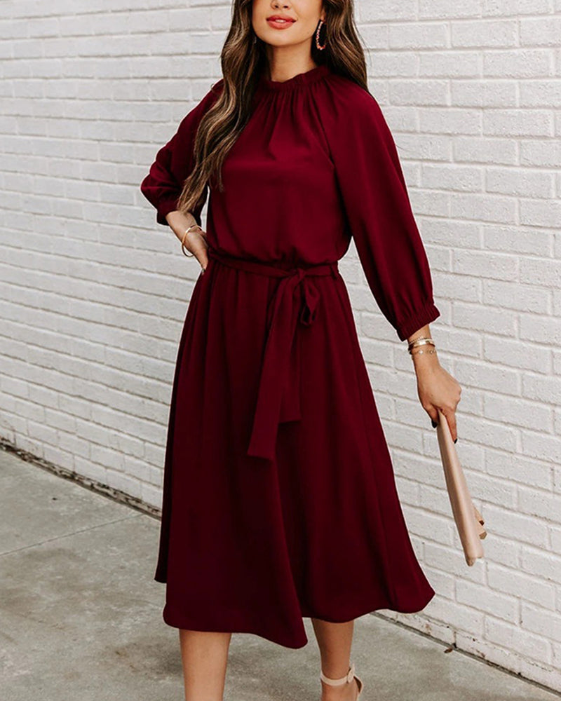 Zephyr | Midi Kleid mit Gürtel