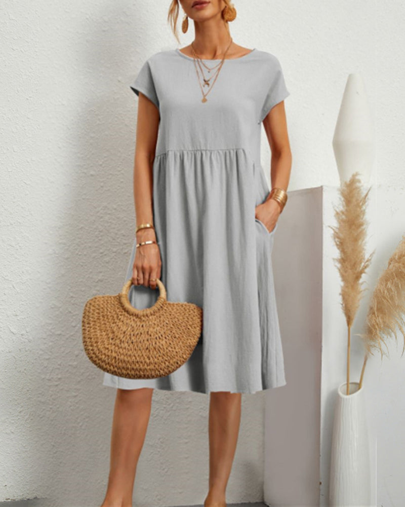 Zephyr | Midi-Dress mit Rundhalsausschnitt und praktischen Taschen
