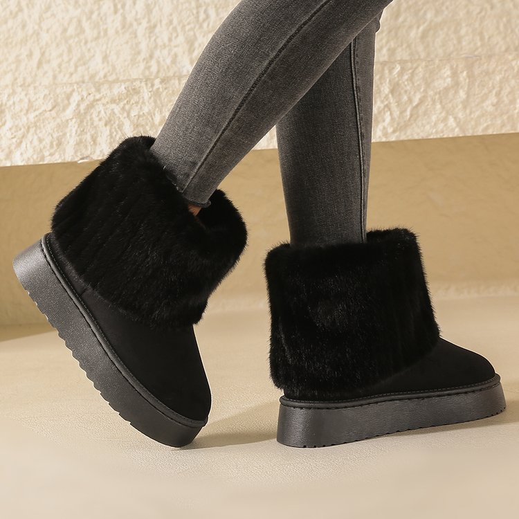 Zephyr | Damen Winter Hausschuhe - Stiefel mit Plüschfutter und robuster Sohle