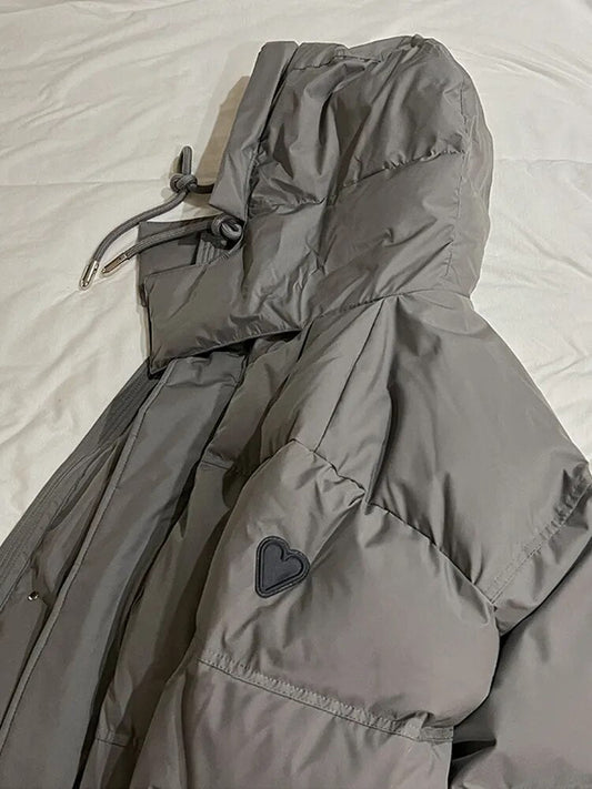 Zephyr Pufferjacke Winter mit Kapuze Dick und warm