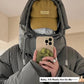 Zephyr Pufferjacke Winter mit Kapuze Dick und warm