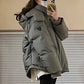 Zephyr Pufferjacke Winter mit Kapuze Dick und warm