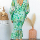 Zephyr | Langarm V Ausschnitt Elegantes Kleid Midikleid