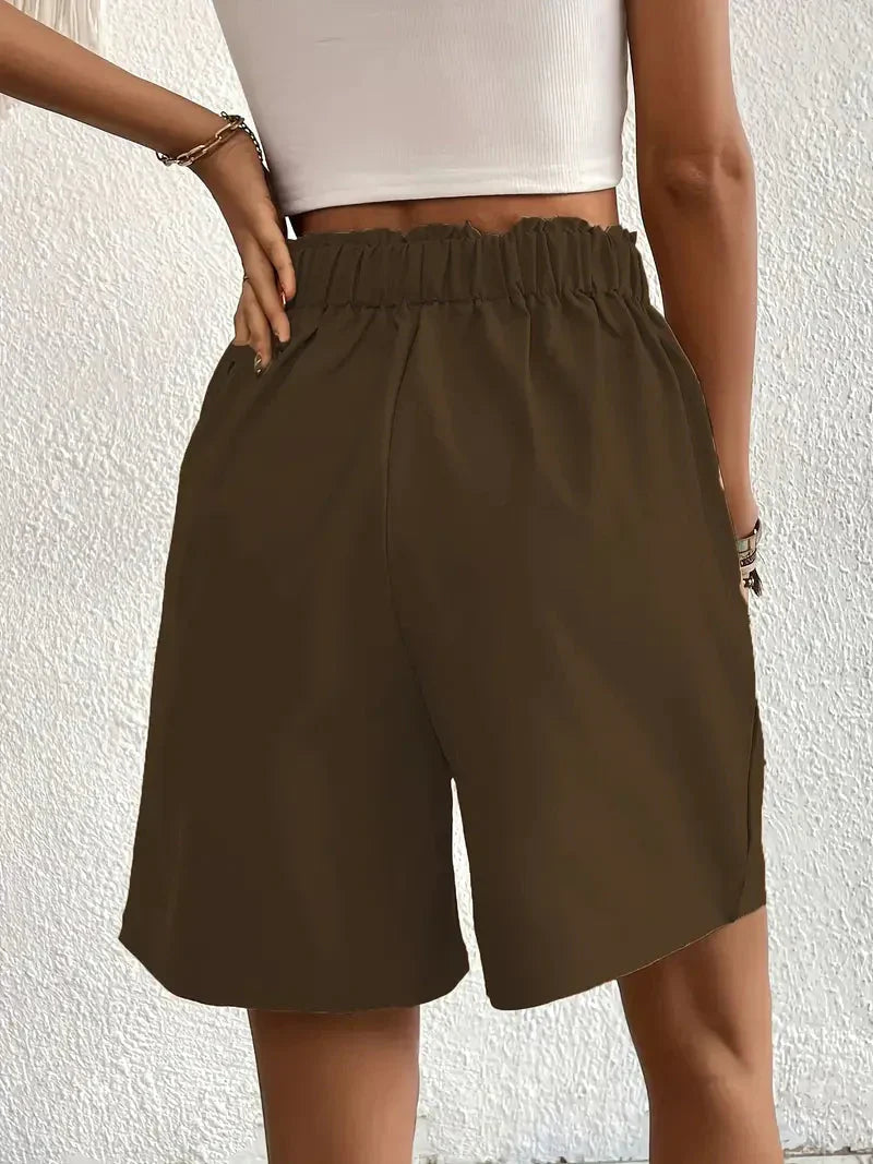 Zephyr | Hochtaillierte Leinenshorts für Damen