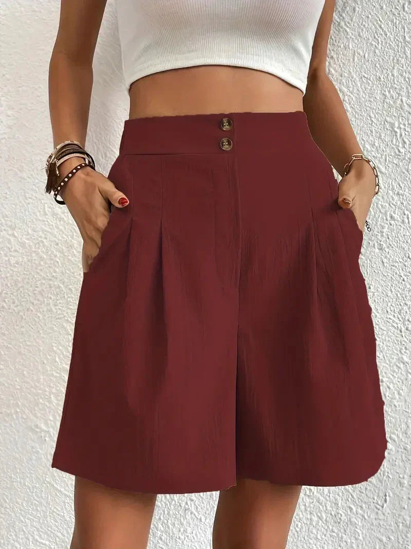 Zephyr | Hochtaillierte Leinenshorts für Damen
