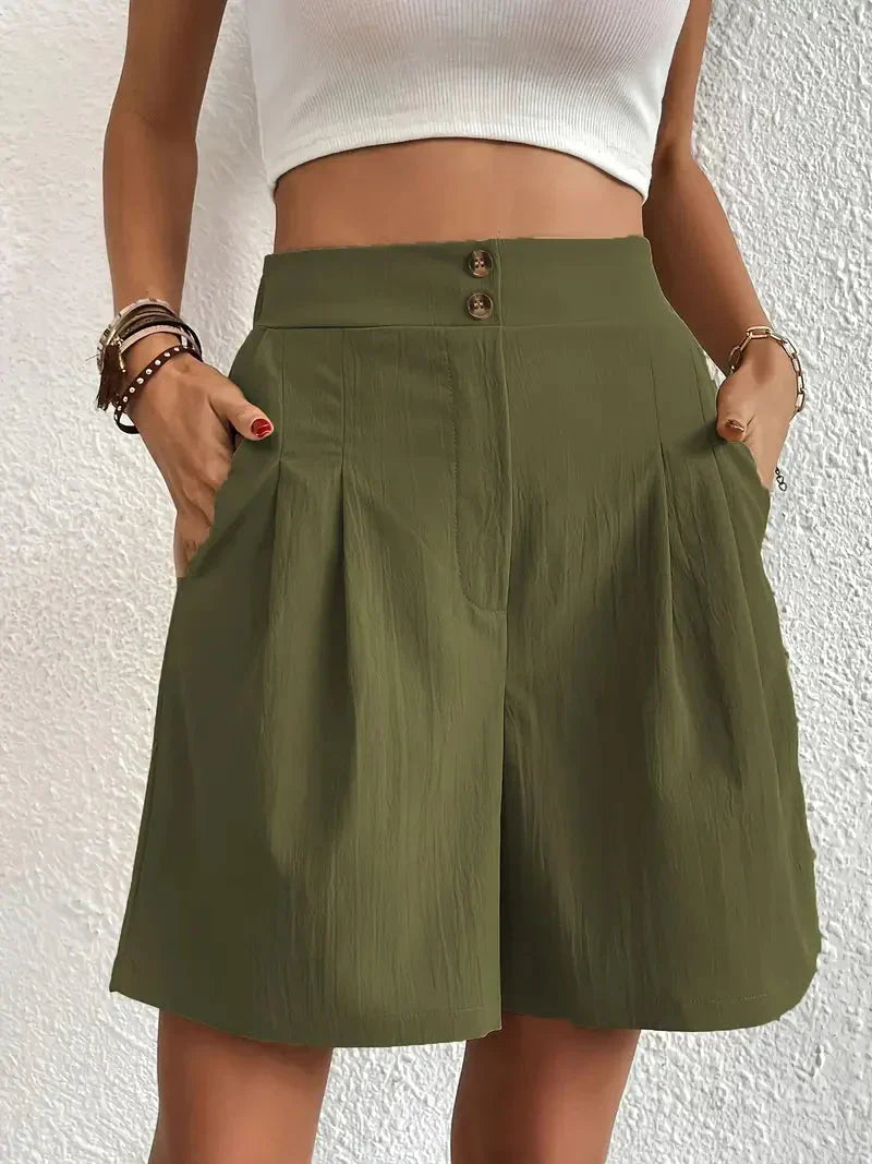 Zephyr | Hochtaillierte Leinenshorts für Damen