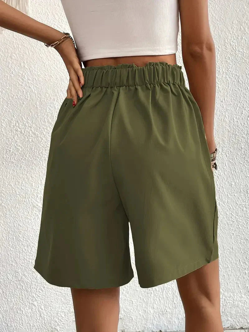 Zephyr | Hochtaillierte Leinenshorts für Damen