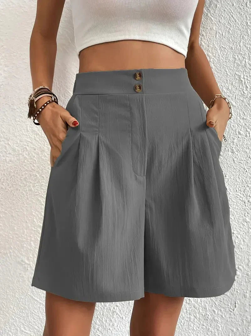 Zephyr | Hochtaillierte Leinenshorts für Damen