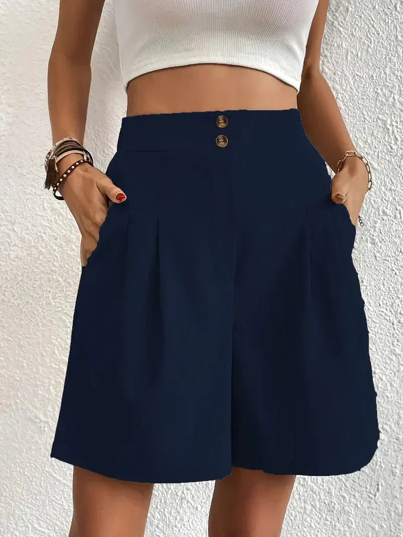 Zephyr | Hochtaillierte Leinenshorts für Damen