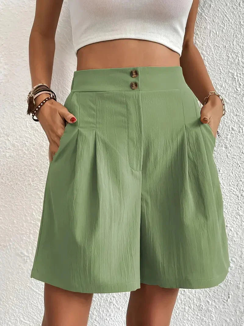 Zephyr | Hochtaillierte Leinenshorts für Damen