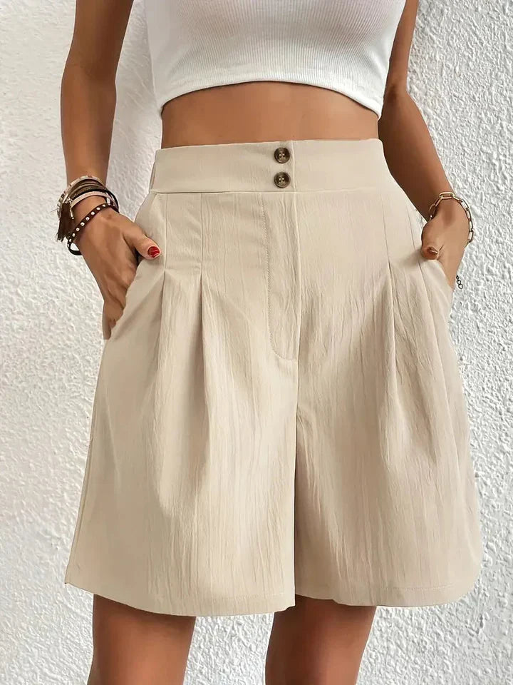 Zephyr | Hochtaillierte Leinenshorts für Damen