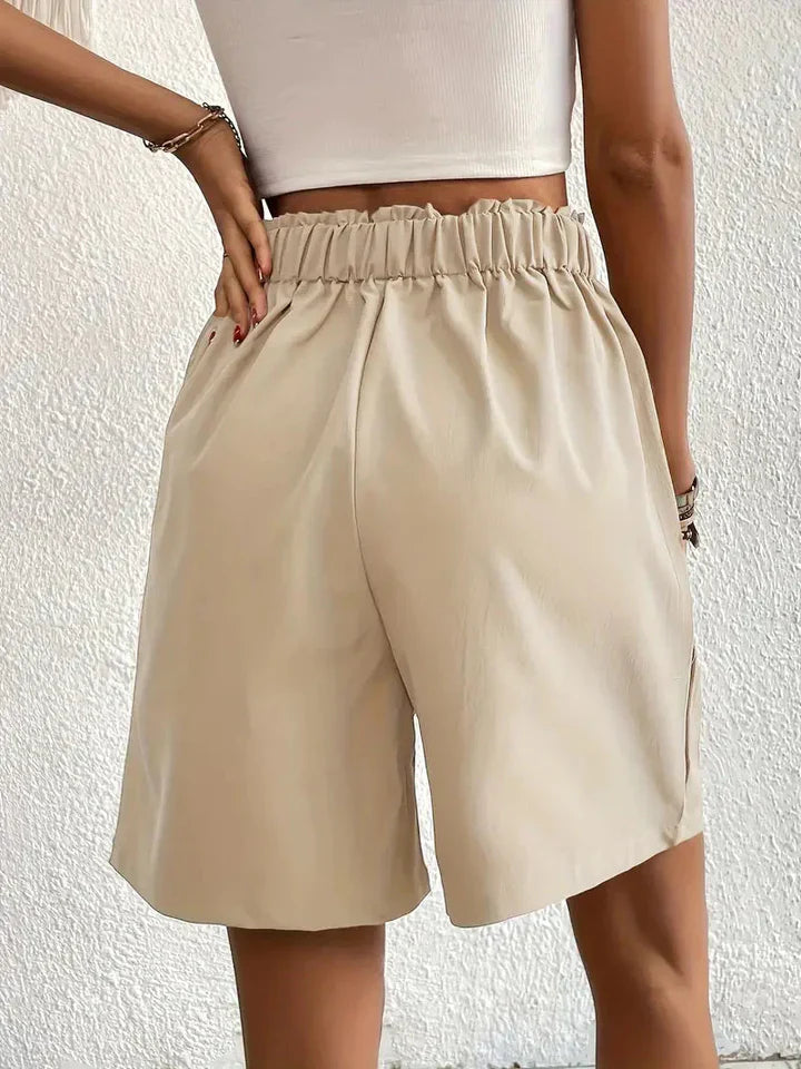 Zephyr | Hochtaillierte Leinenshorts für Damen