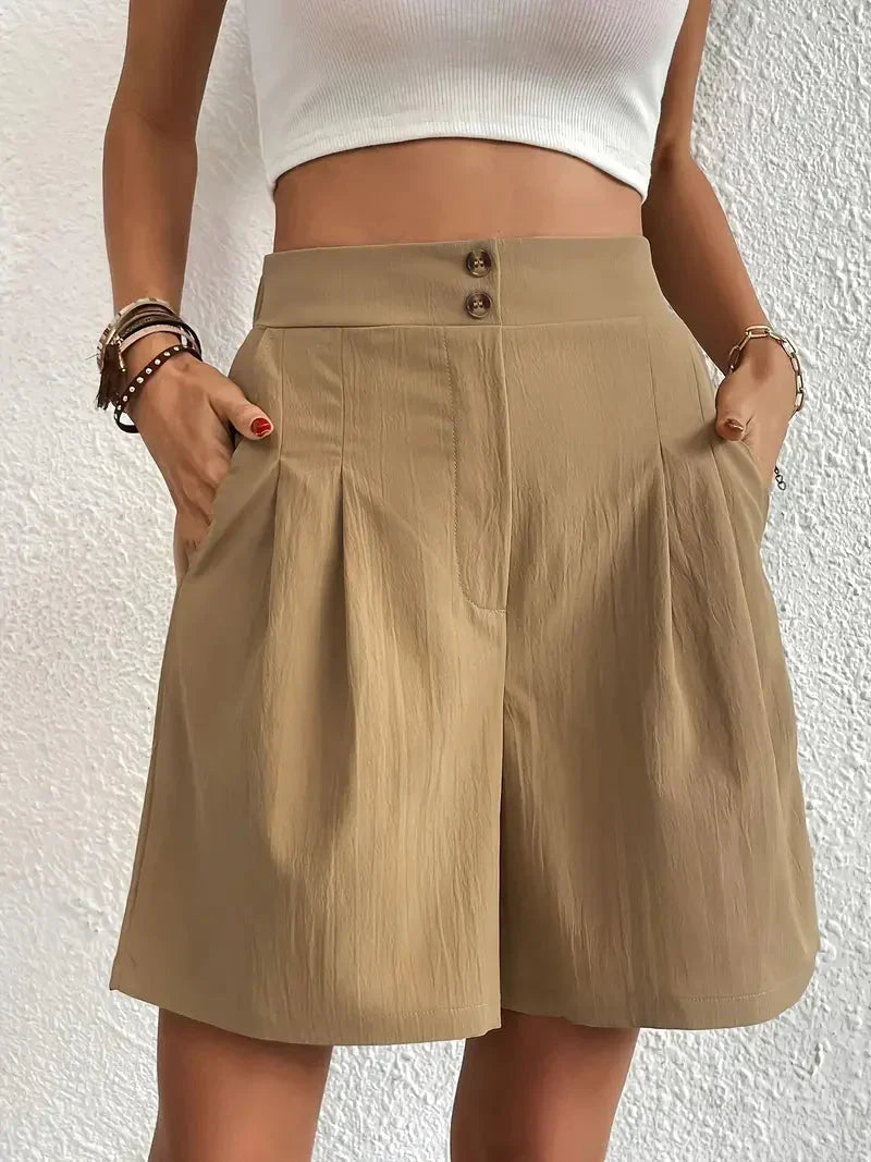 Zephyr | Hochtaillierte Leinenshorts für Damen