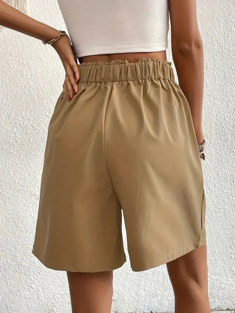 Zephyr | Hochtaillierte Leinenshorts für Damen