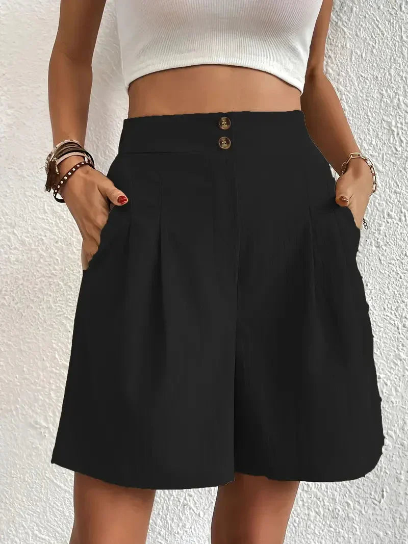 Zephyr | Hochtaillierte Leinenshorts für Damen