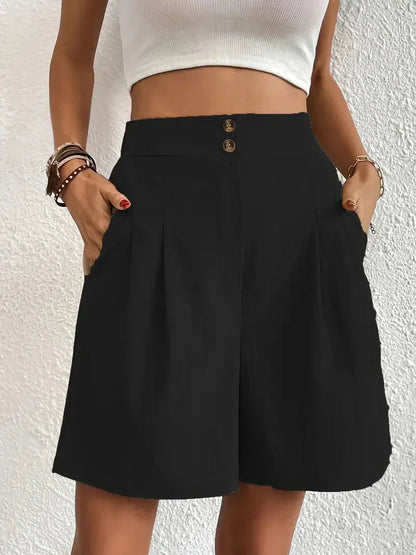 Zephyr | Hochtaillierte Leinenshorts für Damen