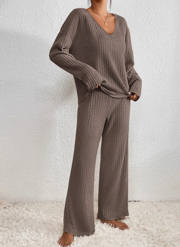 Zephyr | Set Gemütlich Gerippt Zweiteiler aus Strick Loungewear für Damen