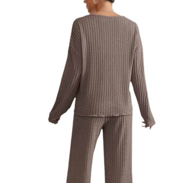 Zephyr | Set Gemütlich Gerippt Zweiteiler aus Strick Loungewear für Damen