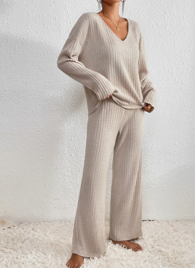 Zephyr | Set Gemütlich Gerippt Zweiteiler aus Strick Loungewear für Damen