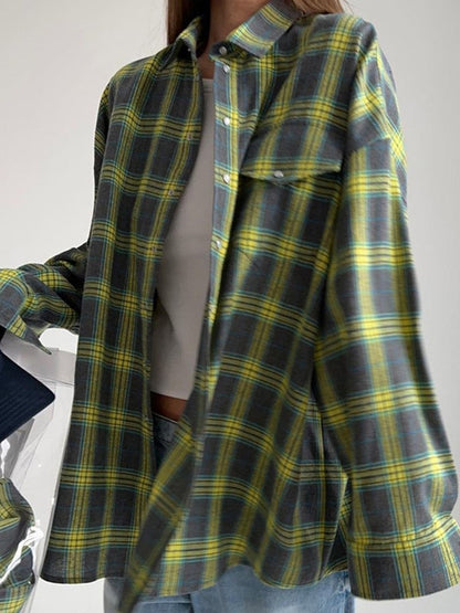 Zephyr Comfort - Übergroßes kariertes Hemd im Vintage-Stil