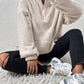 Zephyr Plüsch-Kängurutaschen-Stehkragen-Sweatshirt