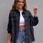Zephyr Denim Jacke | Übergroße zerrissene Denimjacke für Frauen