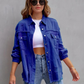 Zephyr Denim Jacke | Übergroße zerrissene Denimjacke für Frauen