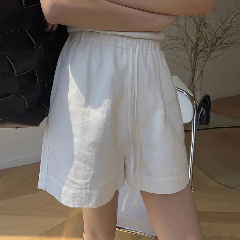 Zephyr | Leinen Shorts mit Kordelzug