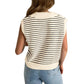 Zephyr | Trendiges Ärmelloses Stricktop mit Streifenmuster