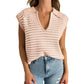 Zephyr | Trendiges Ärmelloses Stricktop mit Streifenmuster