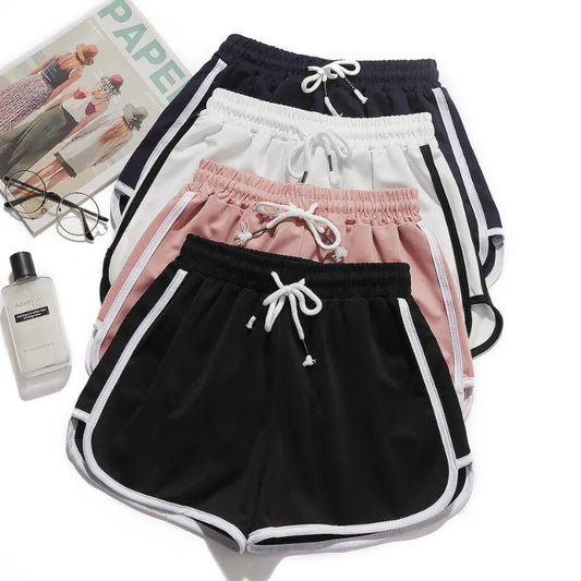 Zephyr| Damen Streifenshorts mit atmungsaktivem, elastischem Bund
